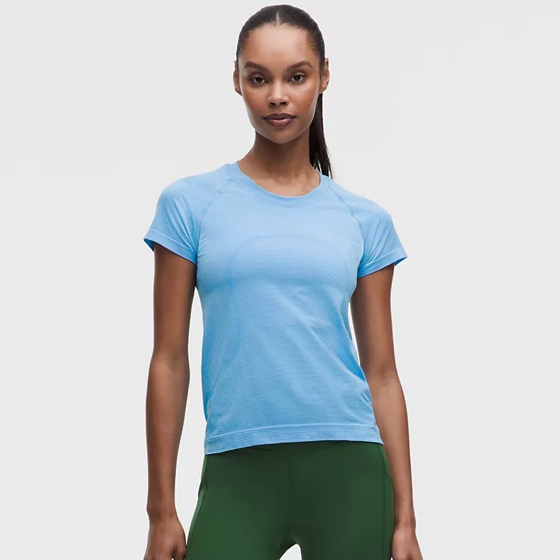 Lululemon Athletica Short Sleeve Tee In Light Blue